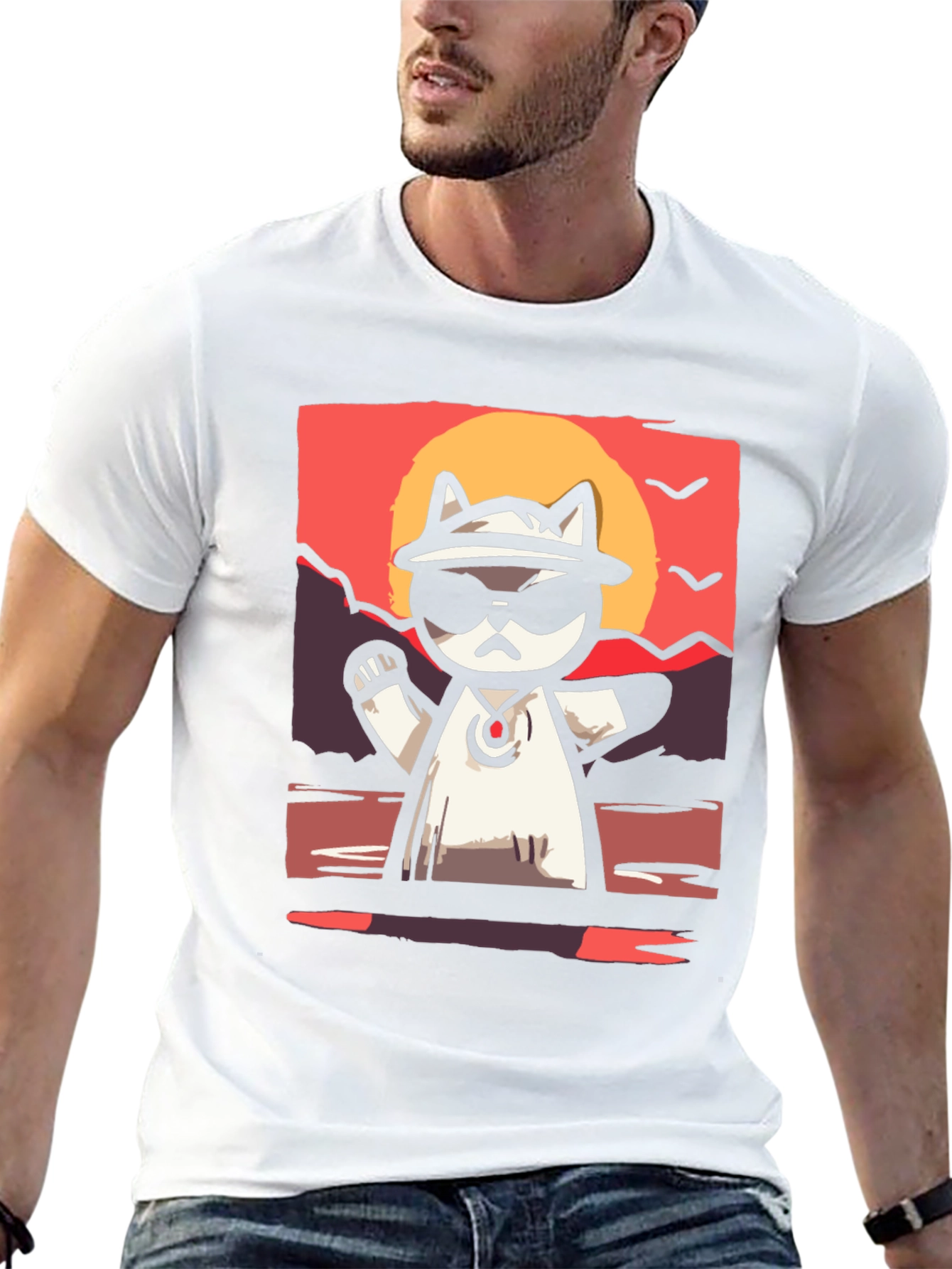 Cool Cat Sunset T-Shirt
