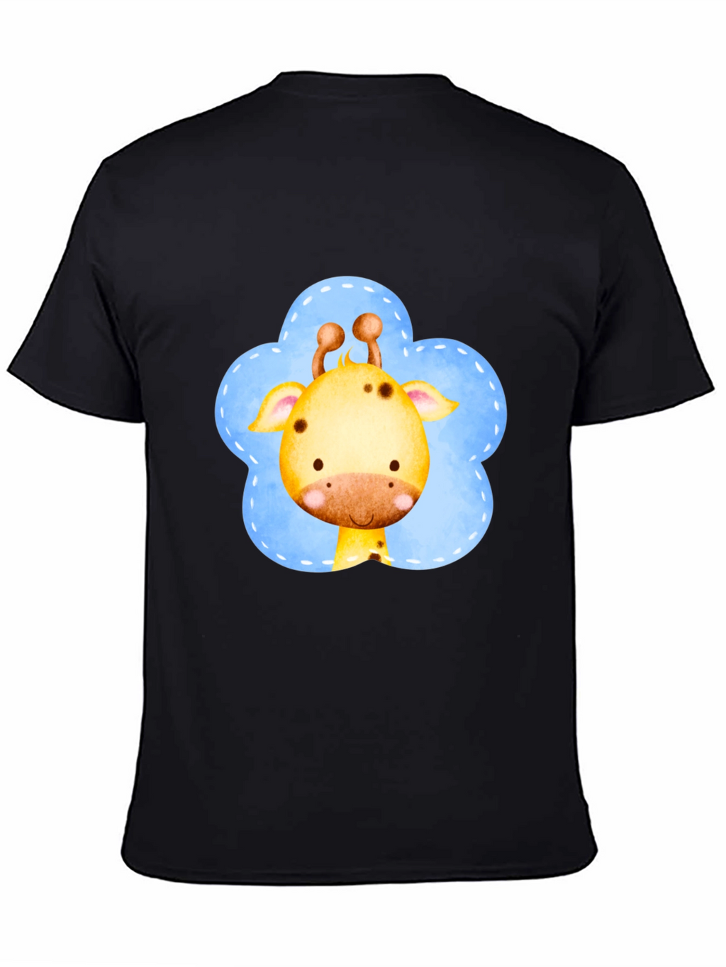 Cute Giraffe Graphic Tee - Soft Cotton Black T-Shirt