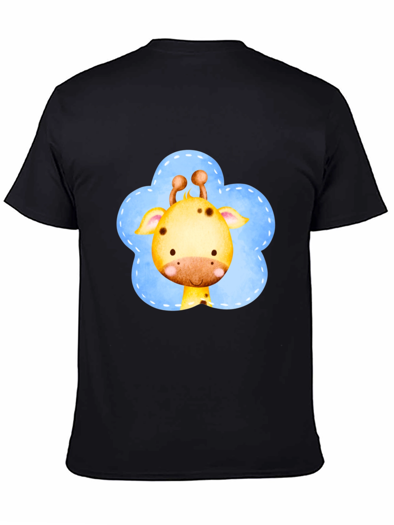 Cute Giraffe Graphic Tee - Soft Cotton Black T-Shirt