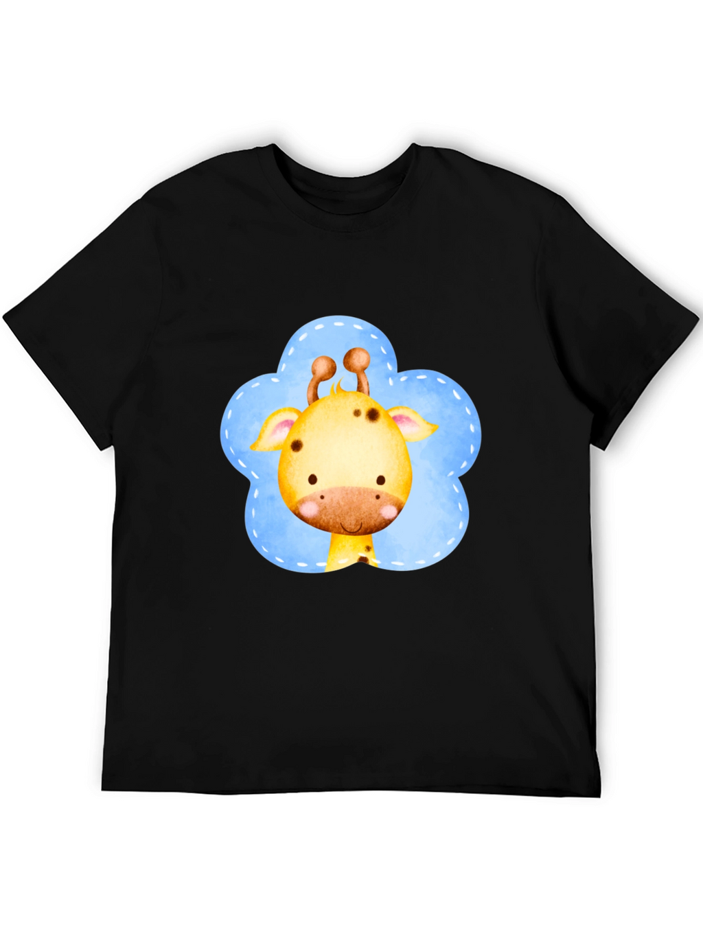 Cute Giraffe Graphic Tee - Soft Cotton Black T-Shirt