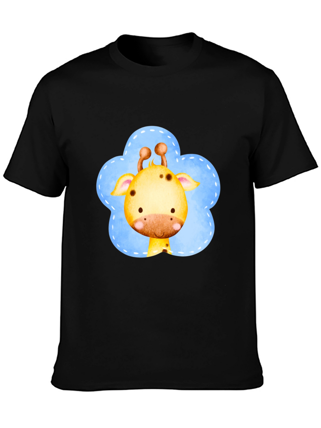 Cute Giraffe Graphic Tee - Soft Cotton Black T-Shirt