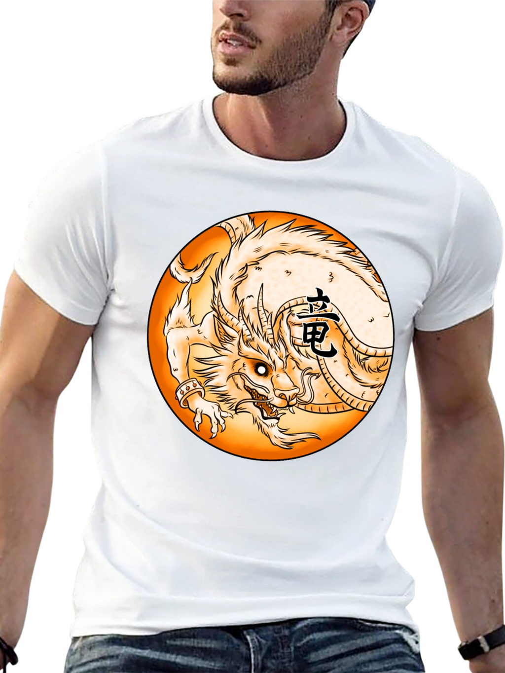 Dragon Circle Graphic Black Tee
