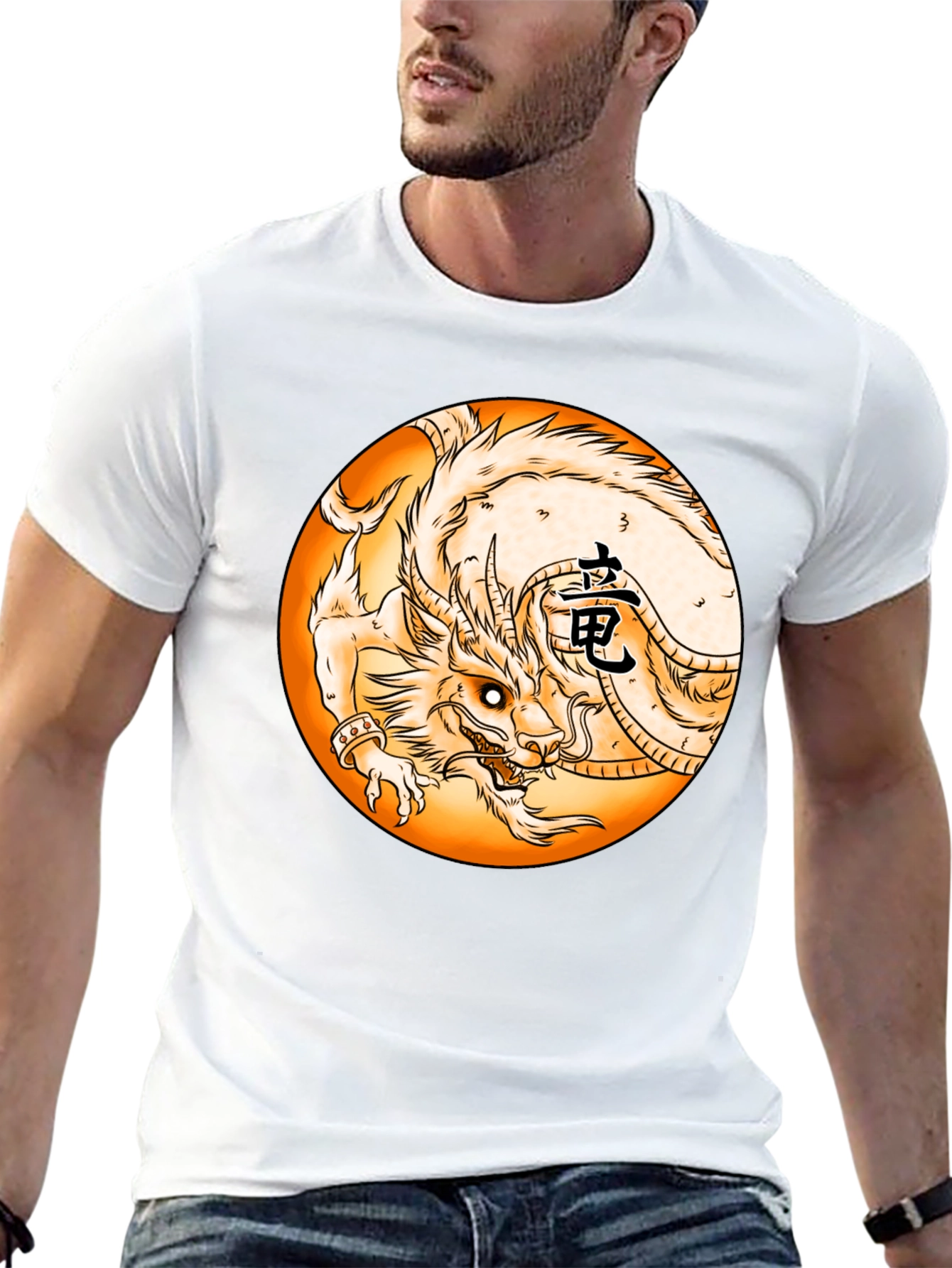 Dragon Circle Graphic Black Tee