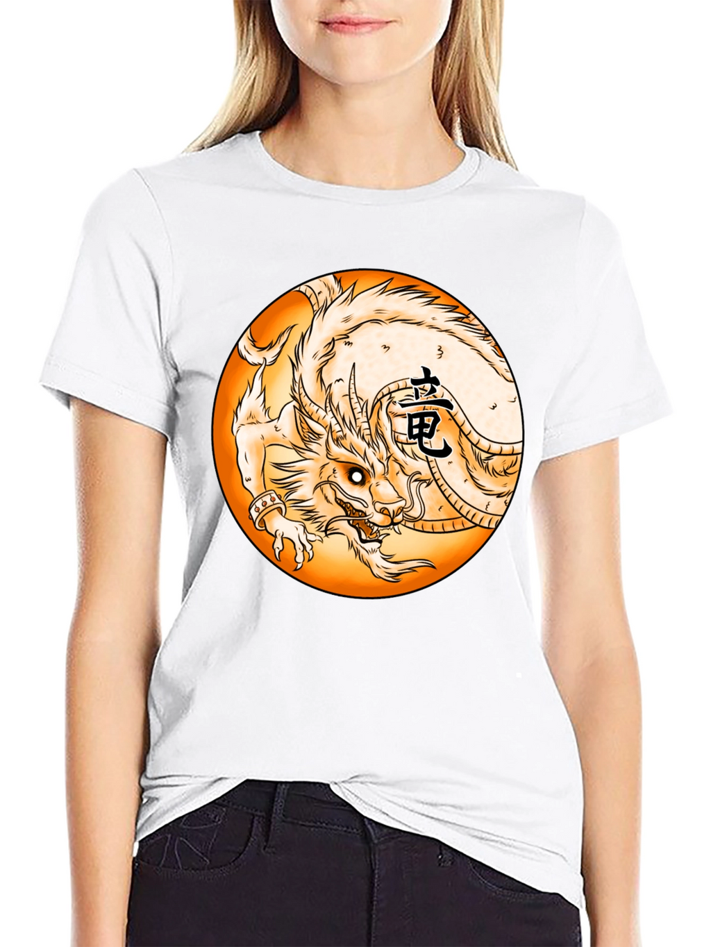 Dragon Circle Graphic Black Tee