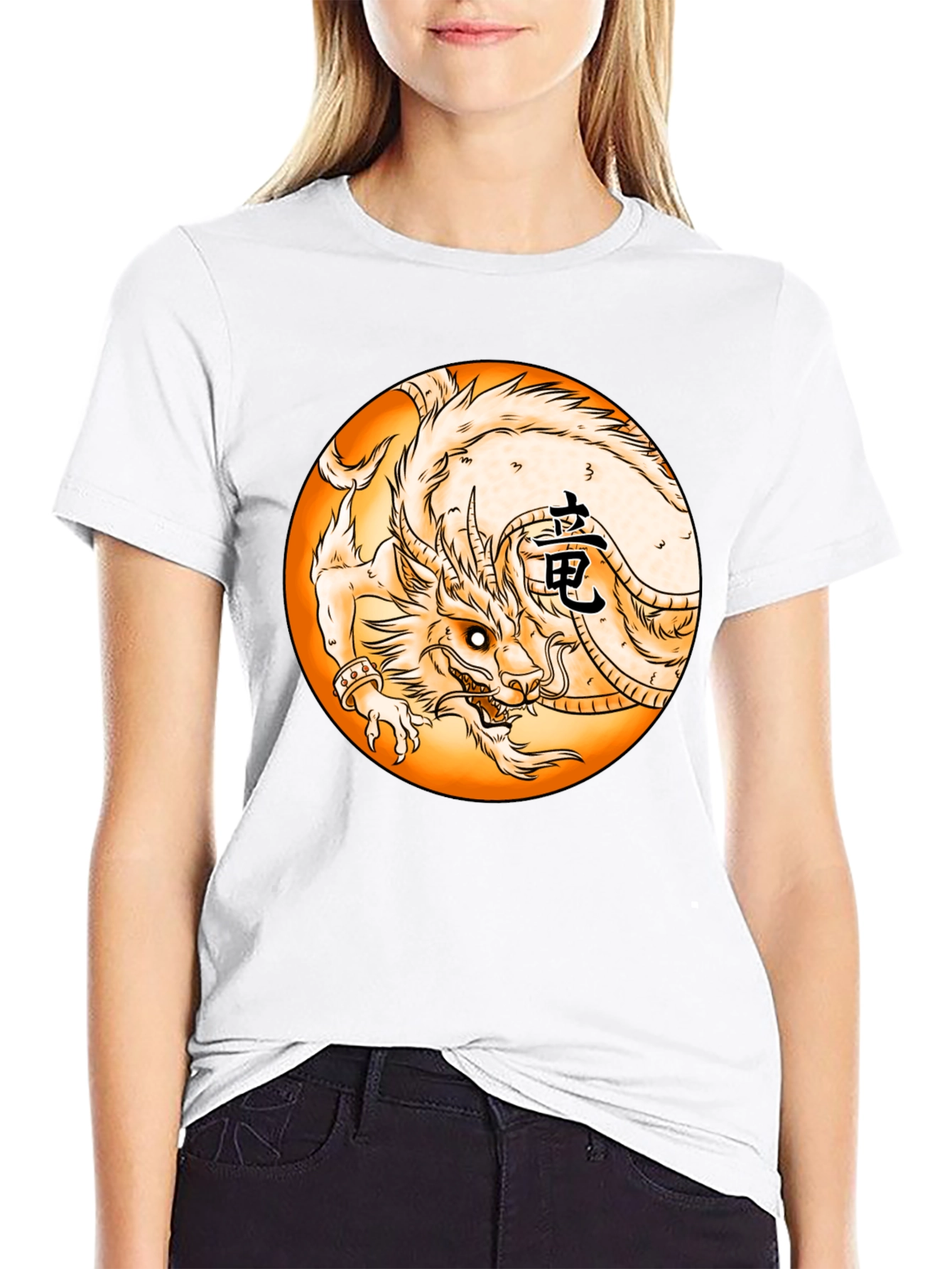 Dragon Circle Graphic Black Tee