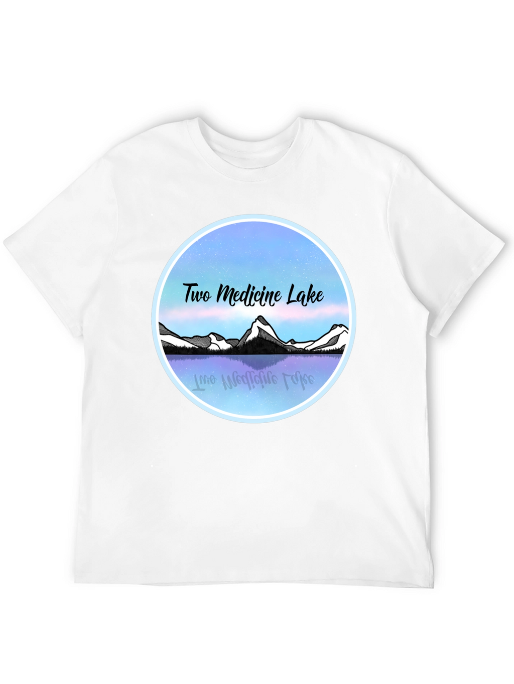 Two Medicine Lake T-Shirt Black Graphic Tee