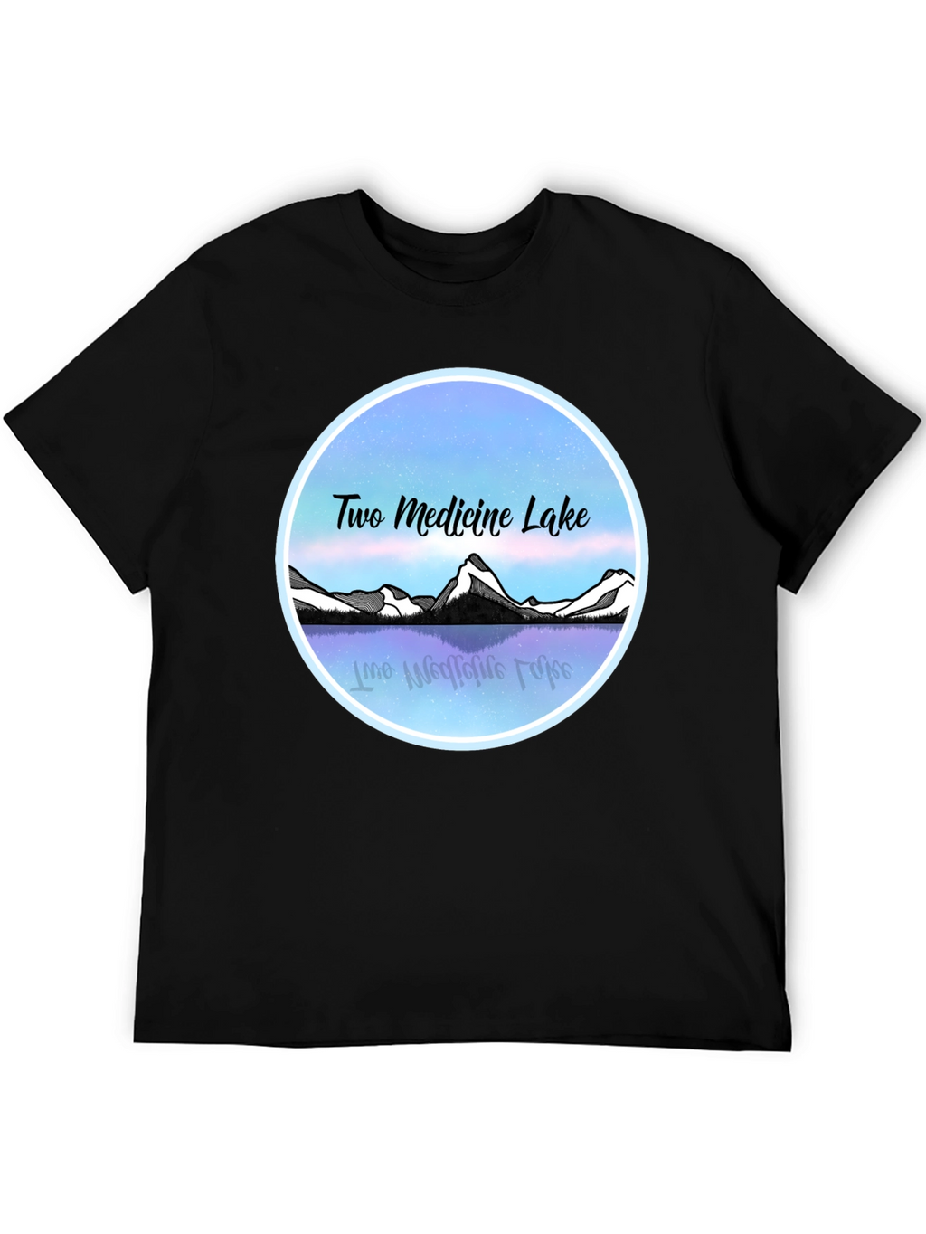 Two Medicine Lake T-Shirt Black Graphic Tee