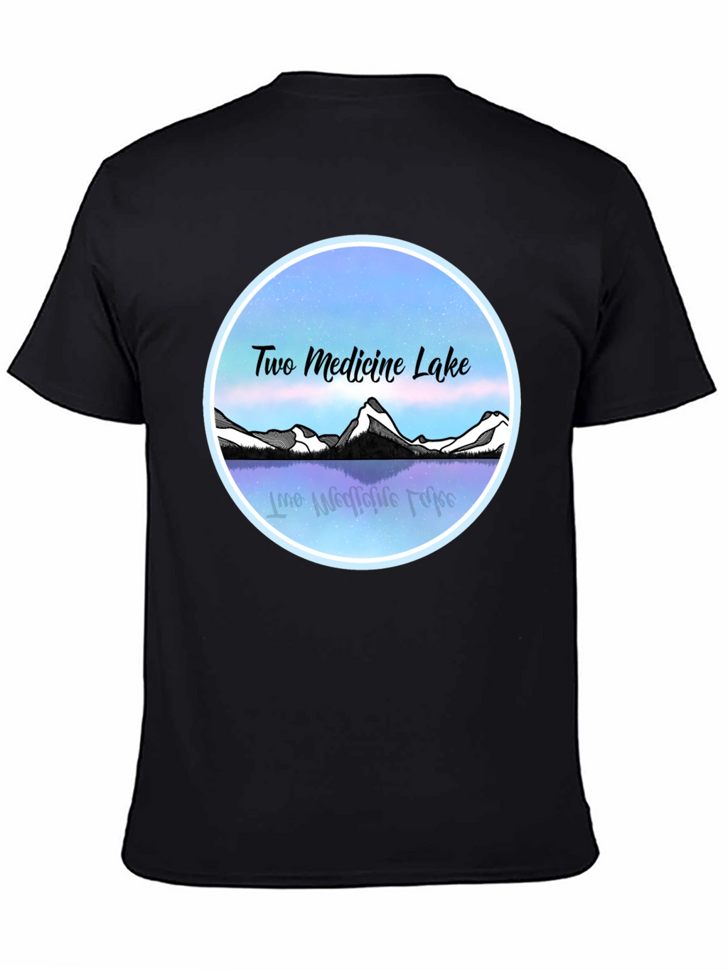 Two Medicine Lake T-Shirt Black Graphic Tee