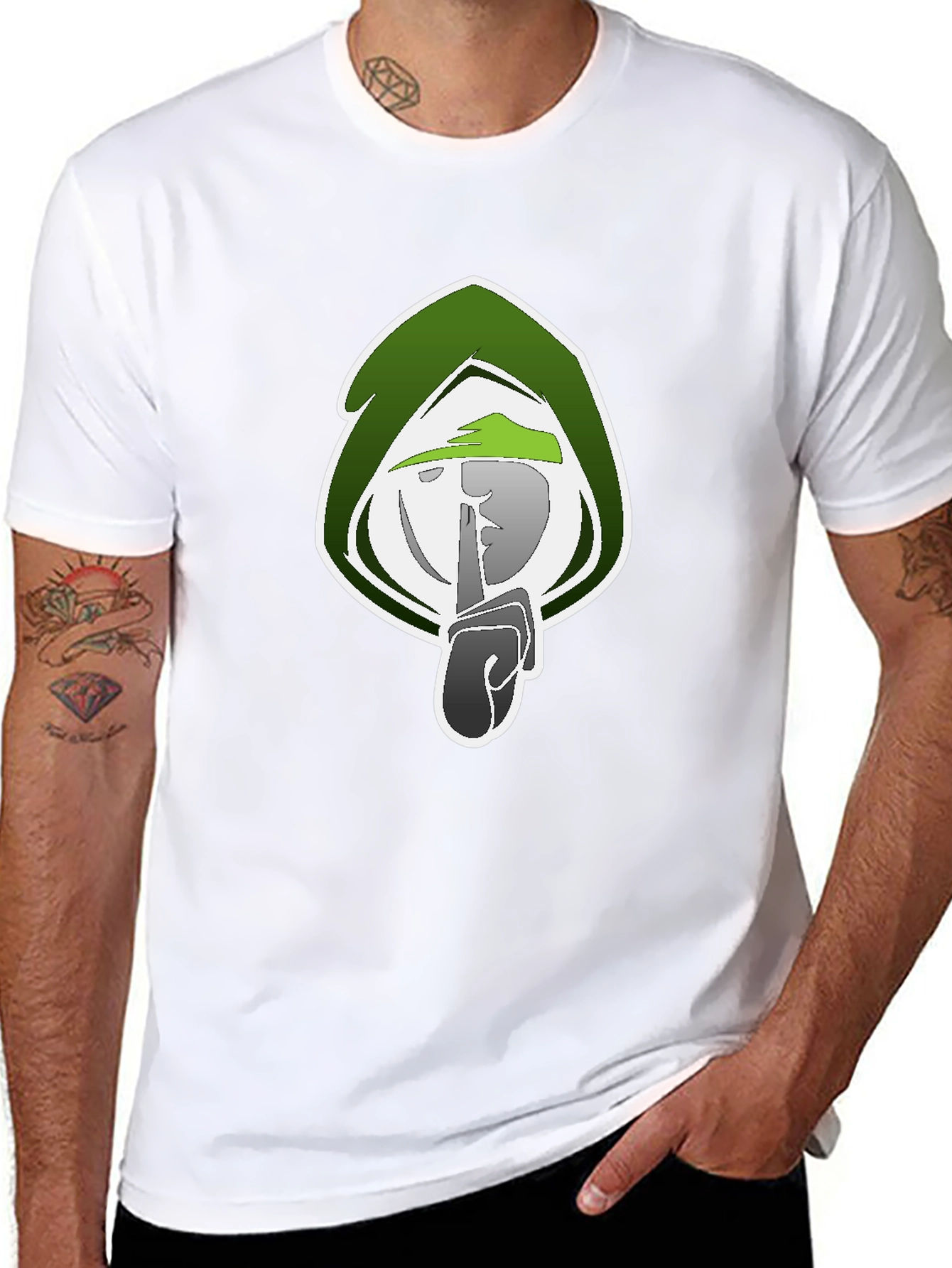 Mystic Shhh Graphic Tee - Black Cotton Blend Shirt