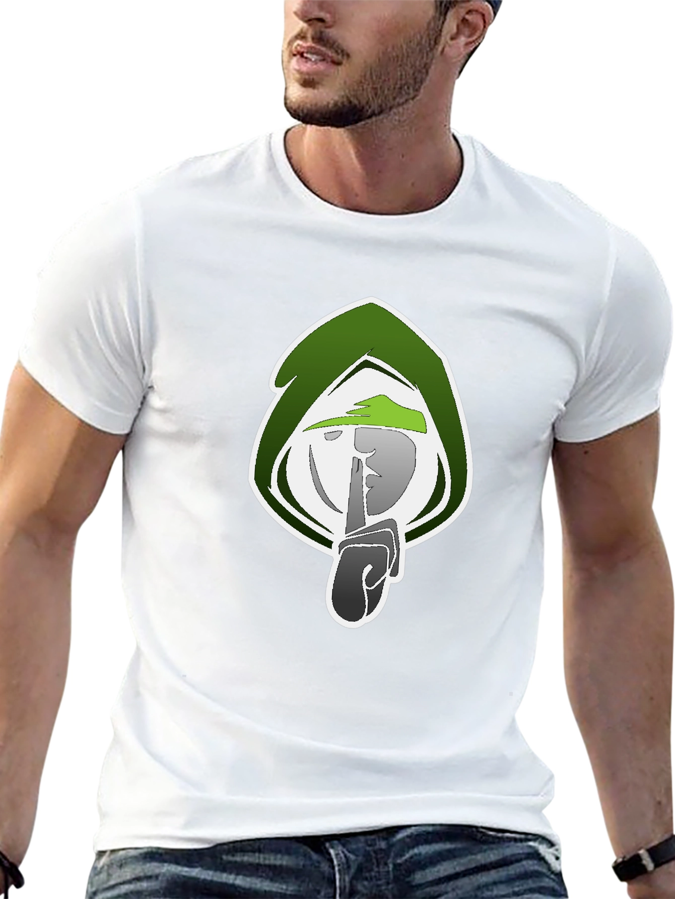 Mystic Shhh Graphic Tee - Black Cotton Blend Shirt