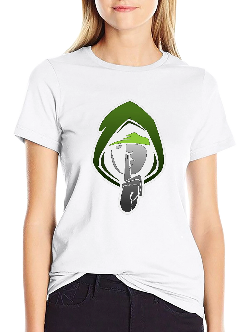 Mystic Shhh Graphic Tee - Black Cotton Blend Shirt