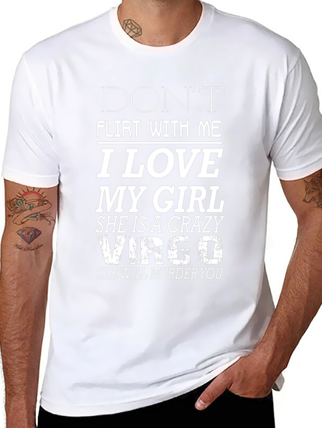 Dont Flirt With Me I Love My Girl Crazy Virgo T-Shirt