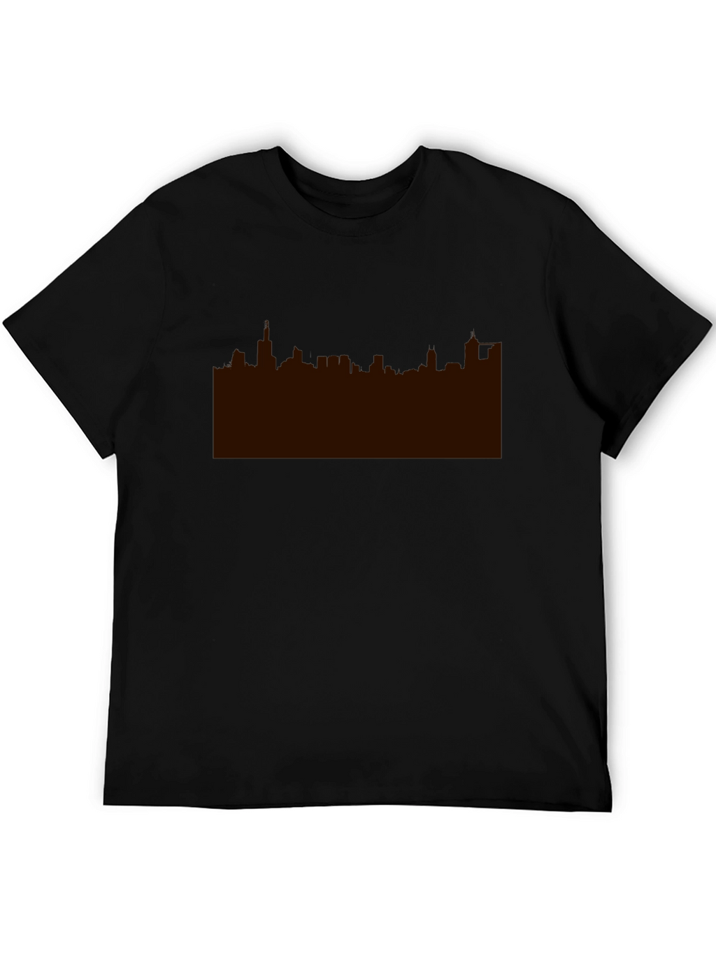 Skyline Graphic Print Black Tee
