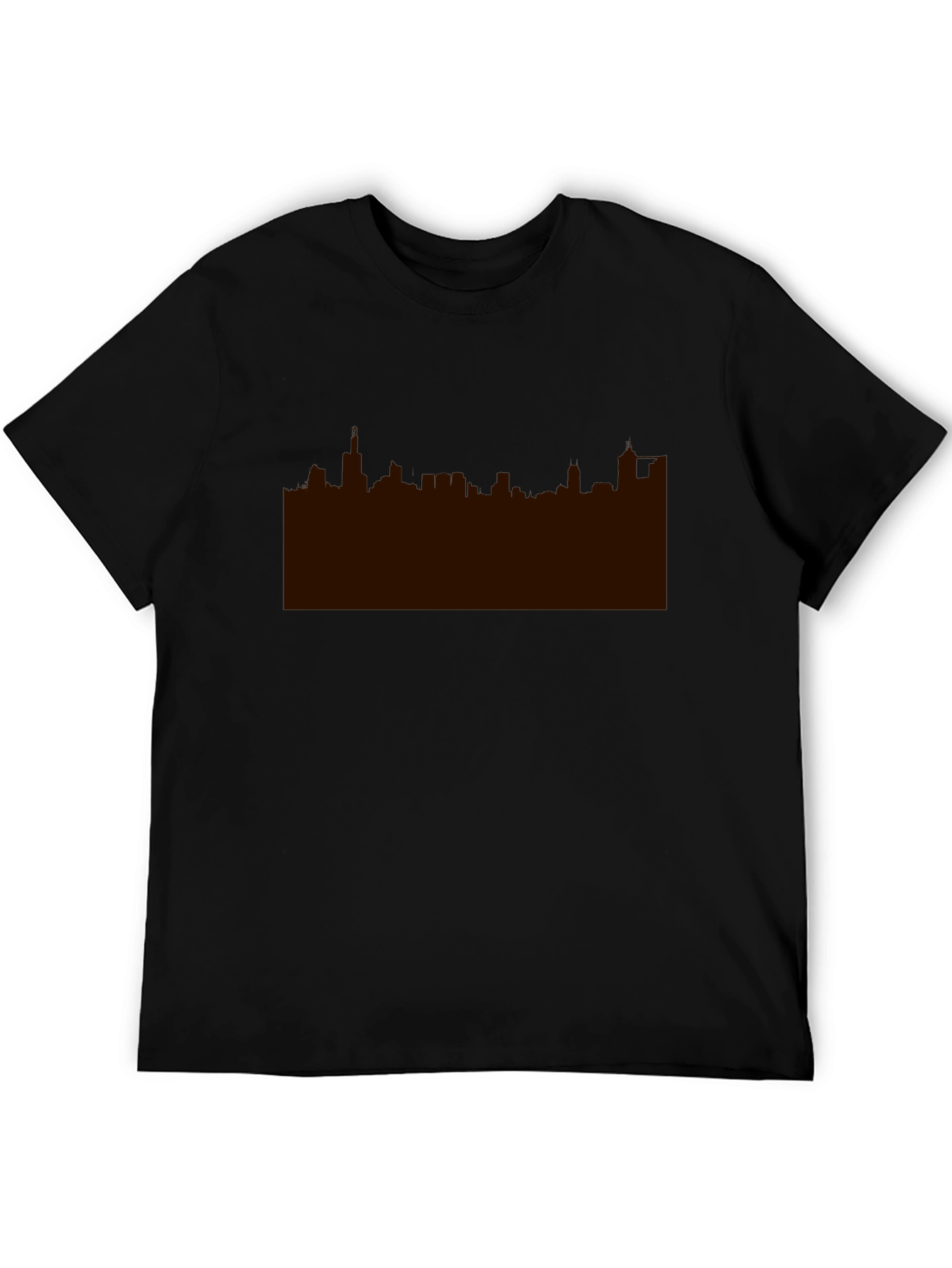 Skyline Graphic Print Black Tee