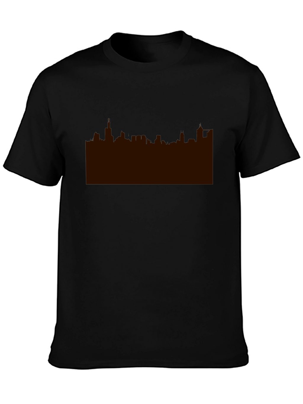 Skyline Graphic Print Black Tee