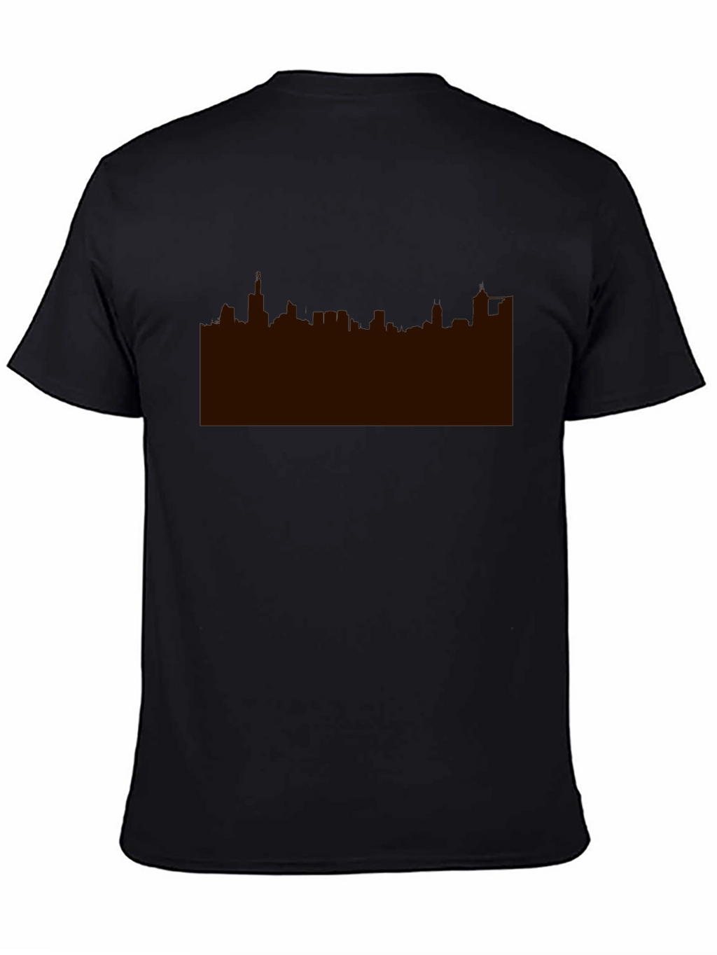 Skyline Graphic Print Black Tee