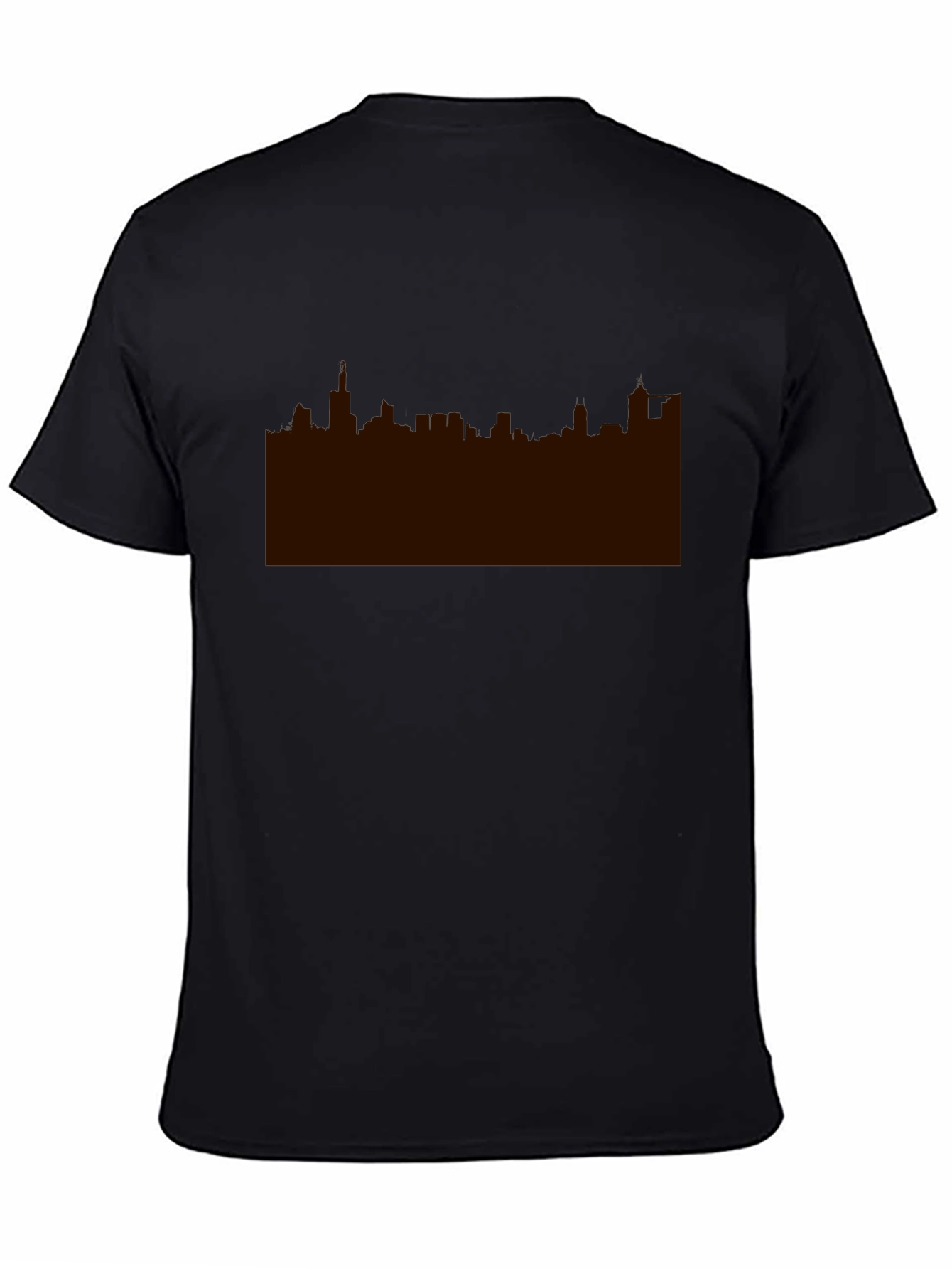 Skyline Graphic Print Black Tee