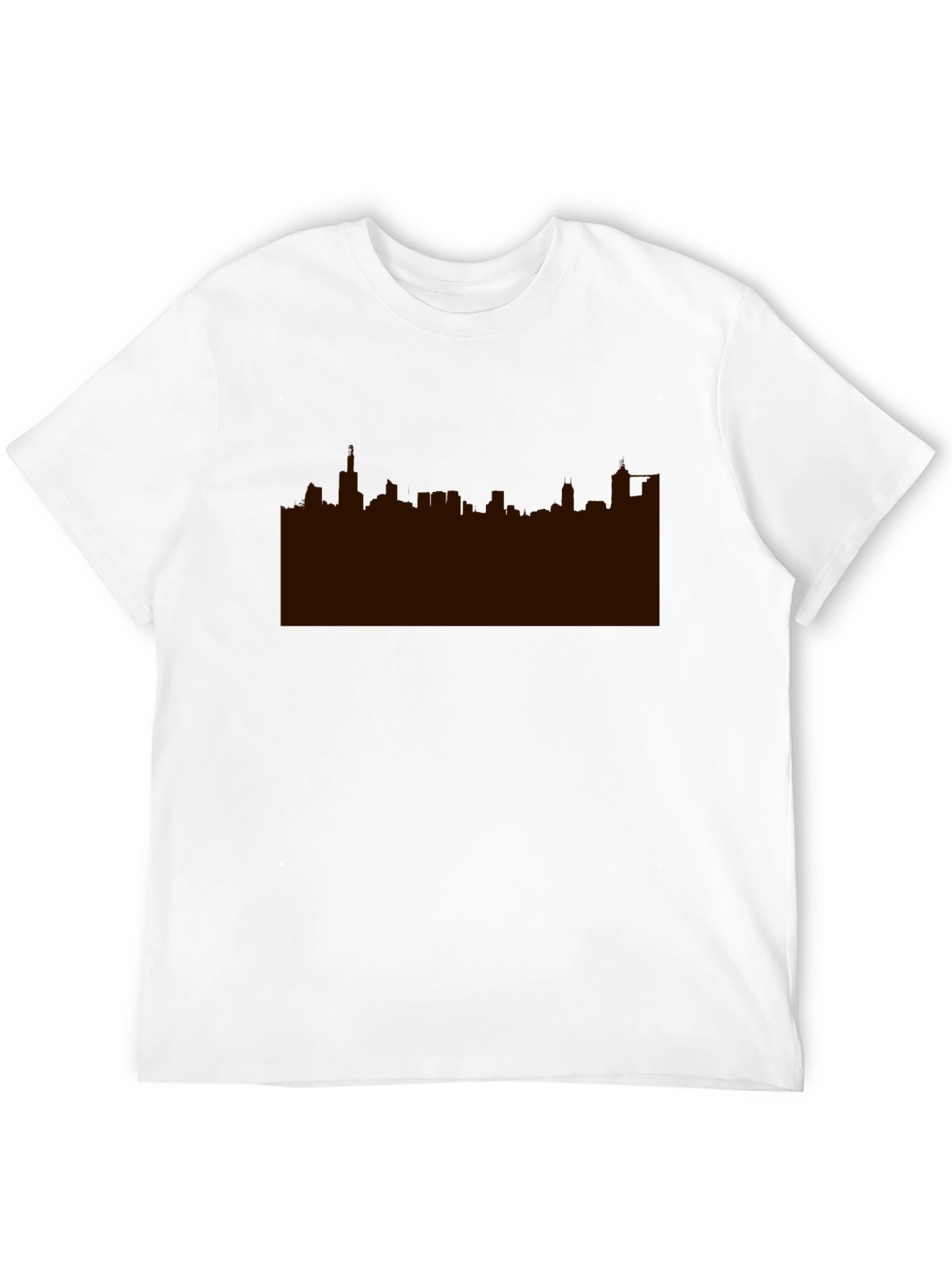 Skyline Graphic Print Black Tee