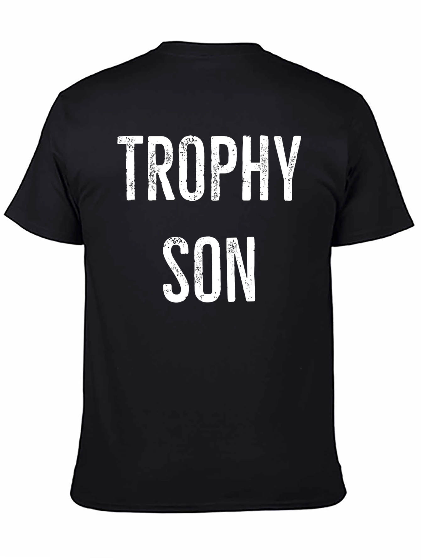 Trophy Son Black Cotton Graphic T-Shirt