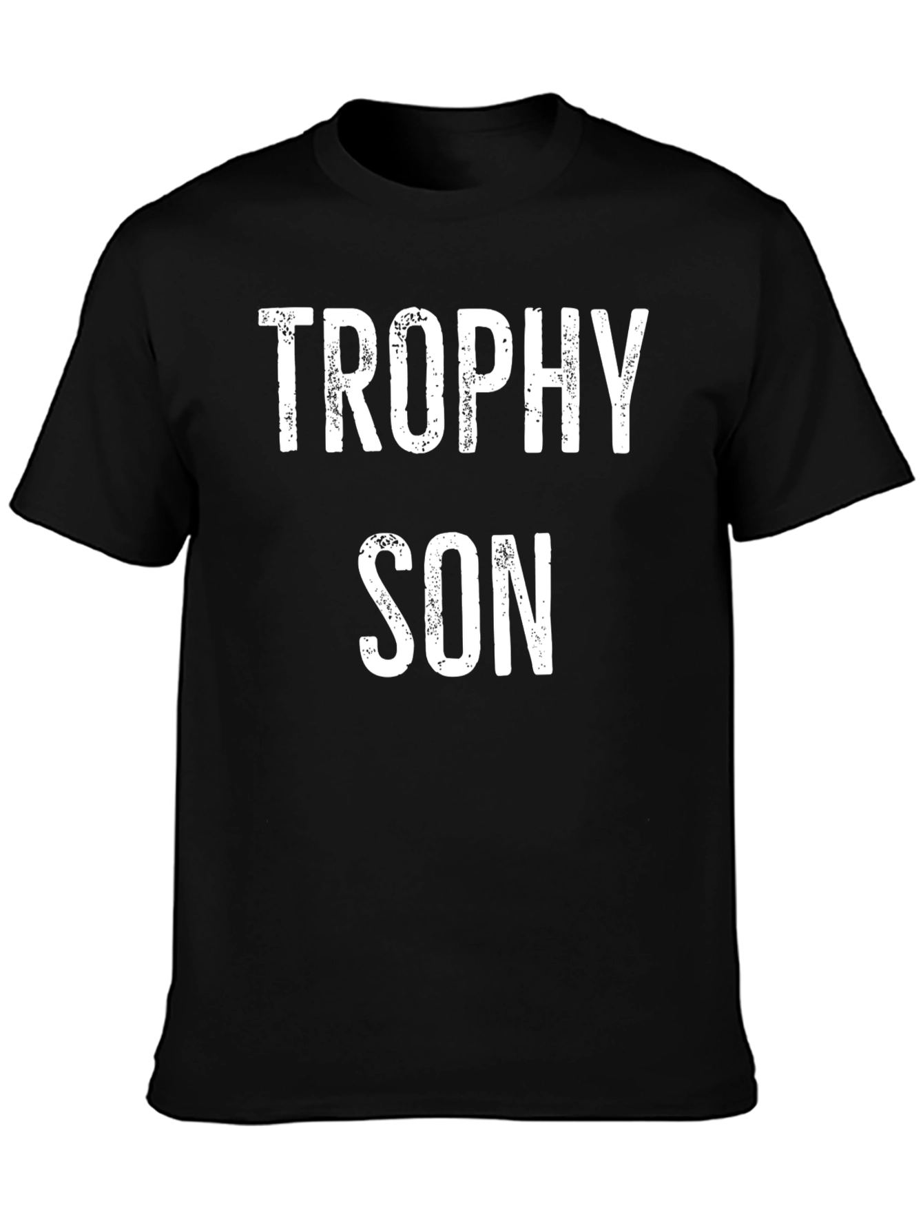 Trophy Son Black Cotton Graphic T-Shirt