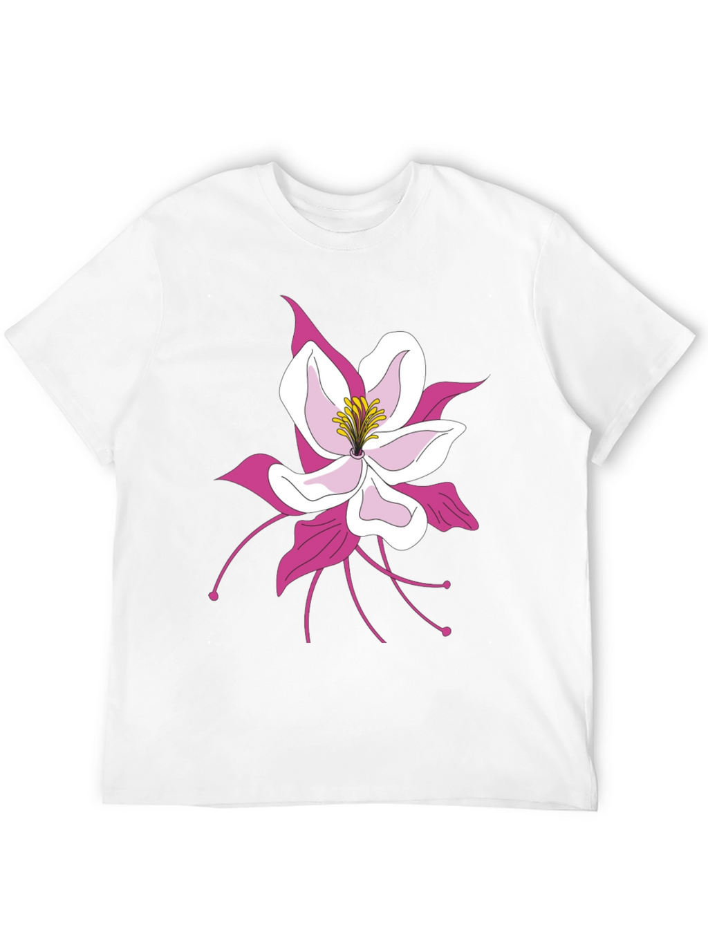 Floral Graphic Tee - Black Cotton Blend