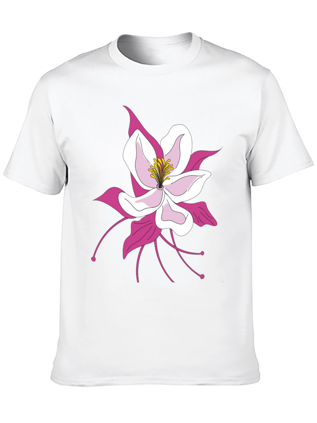Floral Graphic Tee - Black Cotton Blend