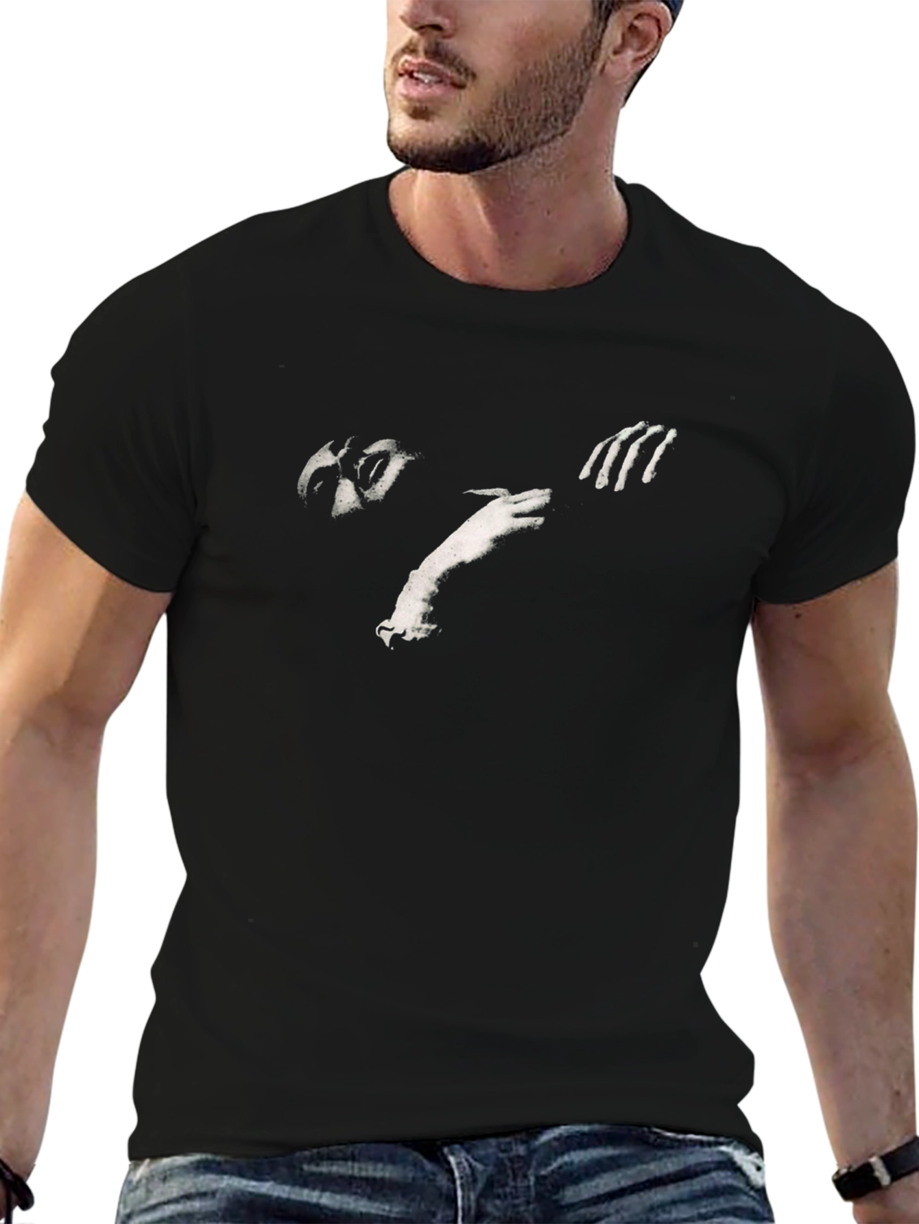 Abstract Graphic Black T-Shirt