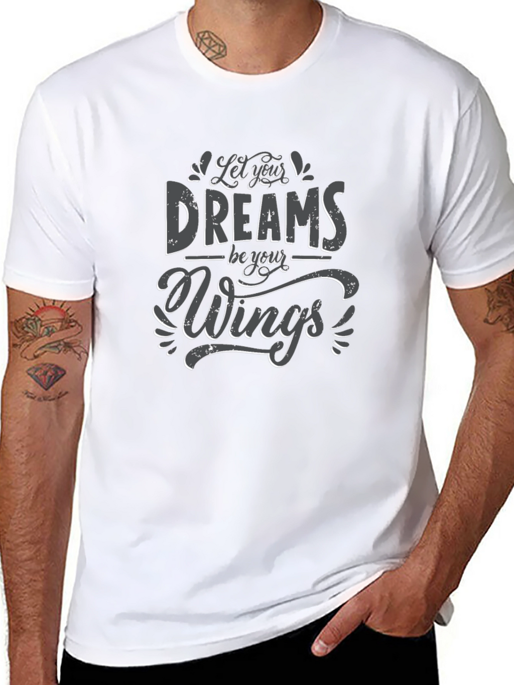 Dreams Be Your Wings Black Graphic Tee