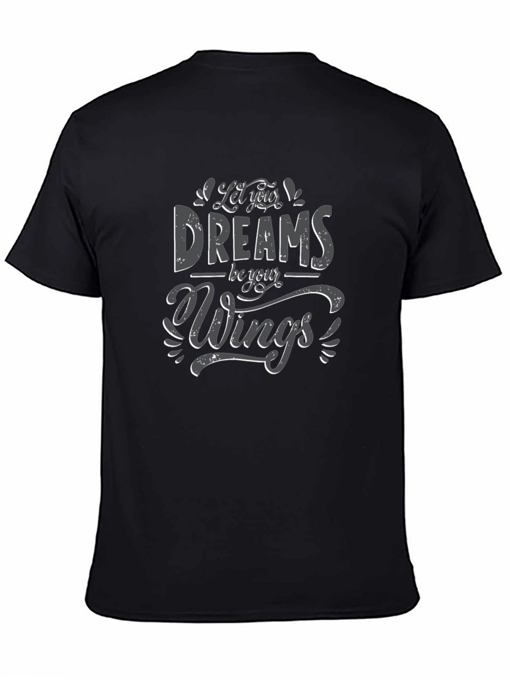 Dreams Be Your Wings Black Graphic Tee