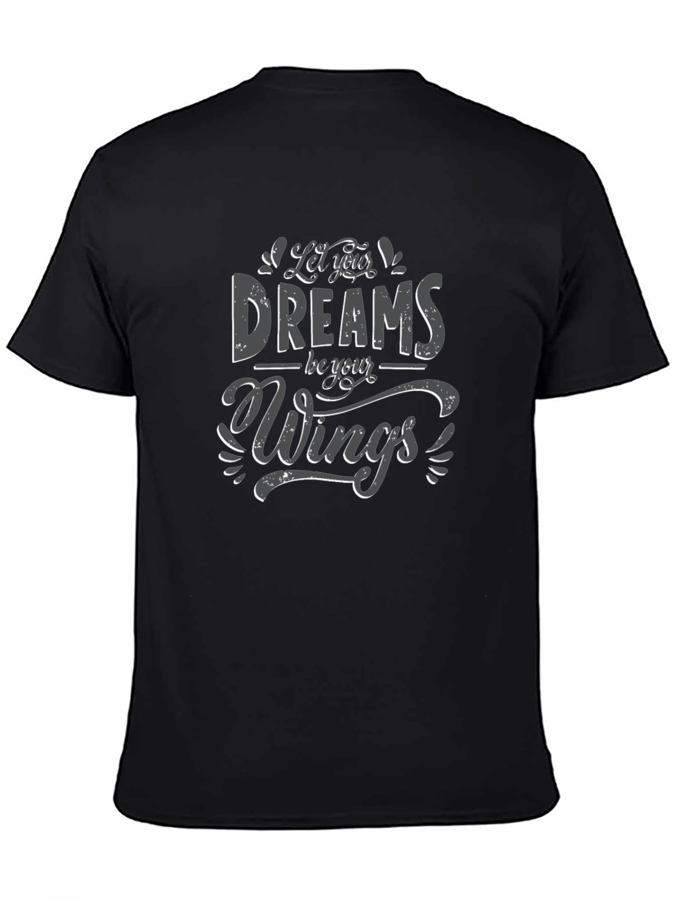 Dreams Be Your Wings Black Graphic Tee