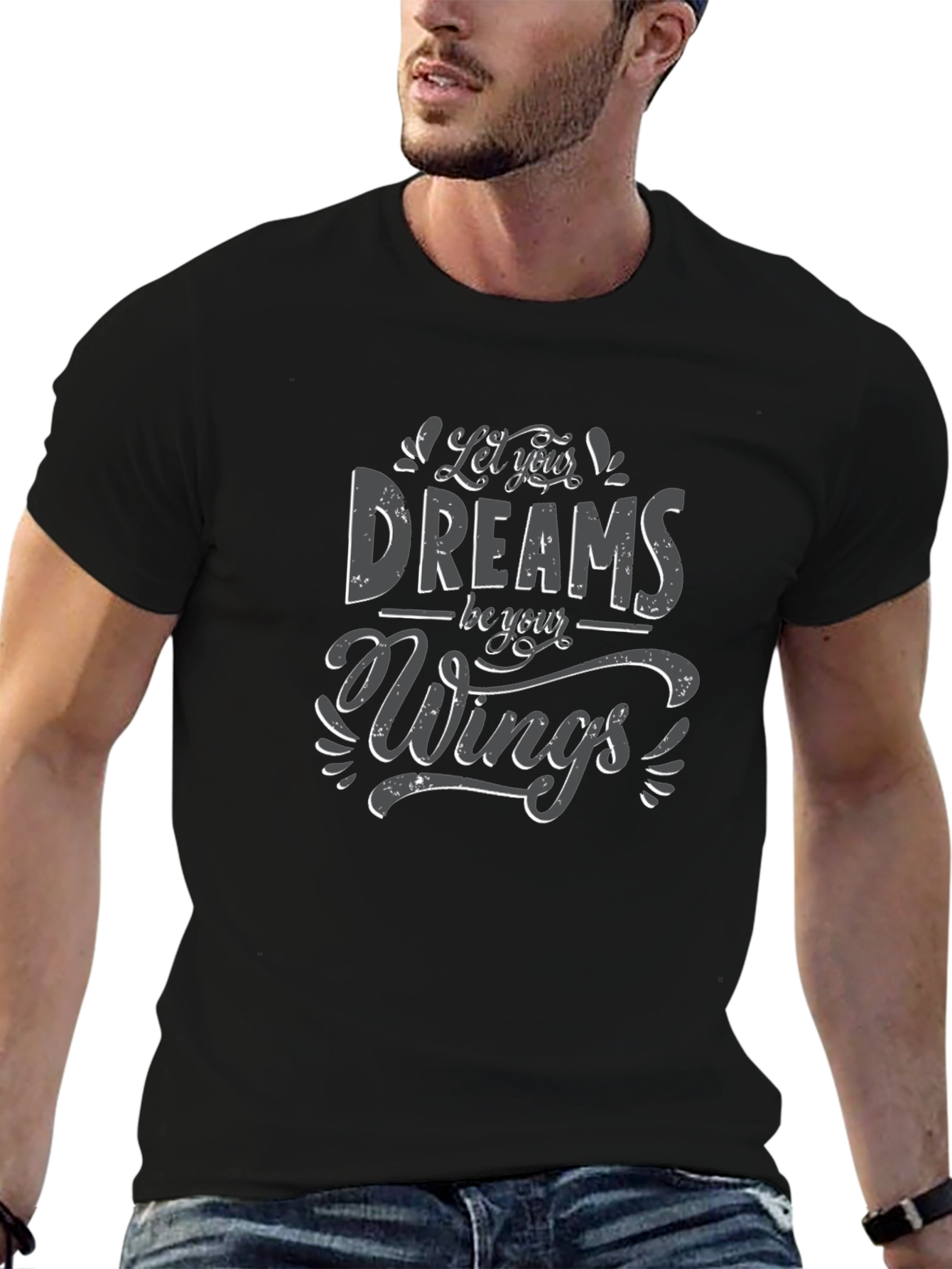 Dreams Be Your Wings Black Graphic Tee