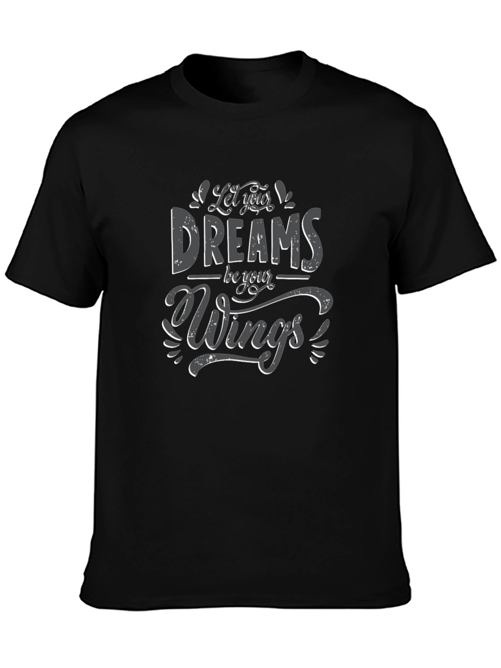 Dreams Be Your Wings Black Graphic Tee
