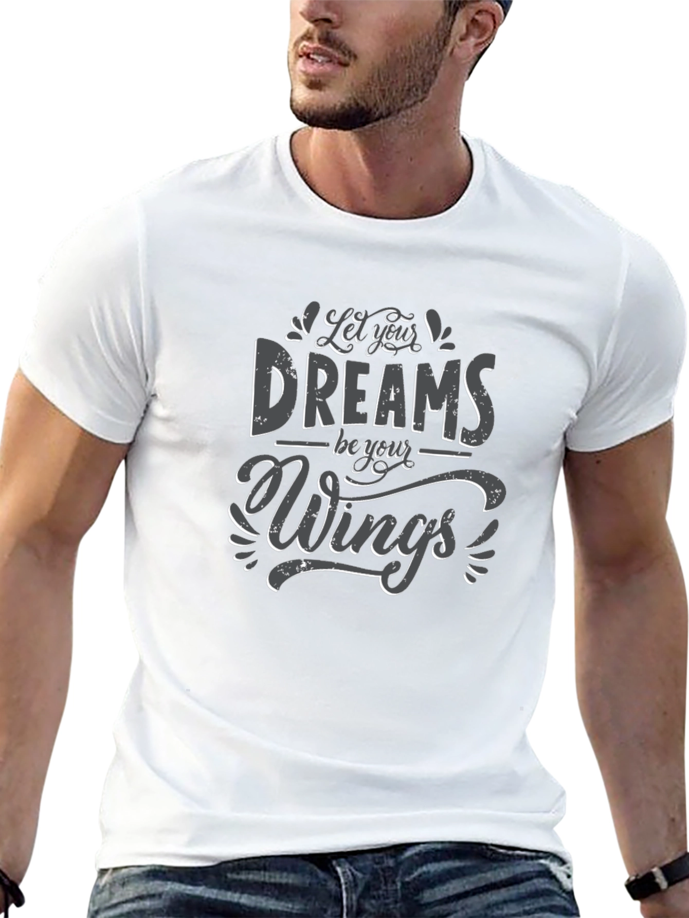 Dreams Be Your Wings Black Graphic Tee