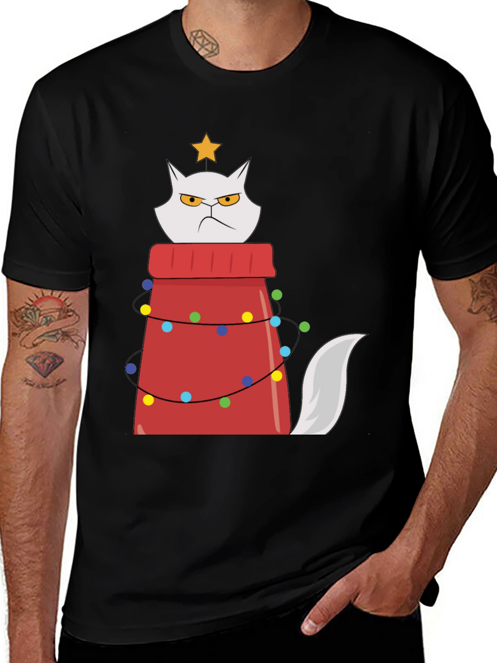 Grumpy Cat Christmas Tree T-Shirt