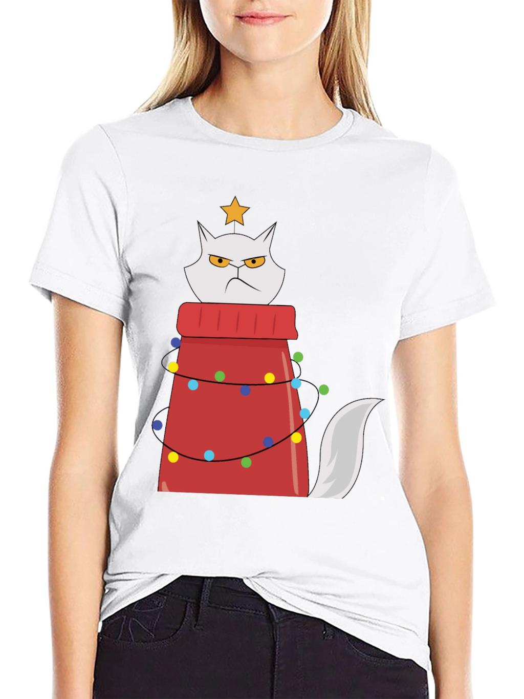 Grumpy Cat Christmas Tree T-Shirt