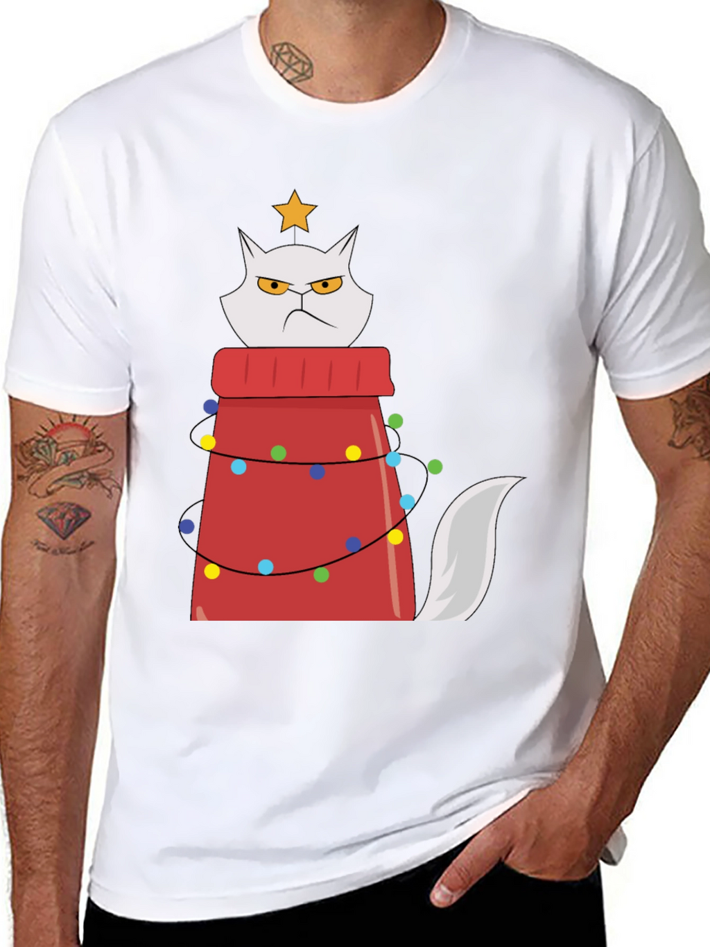 Grumpy Cat Christmas Tree T-Shirt
