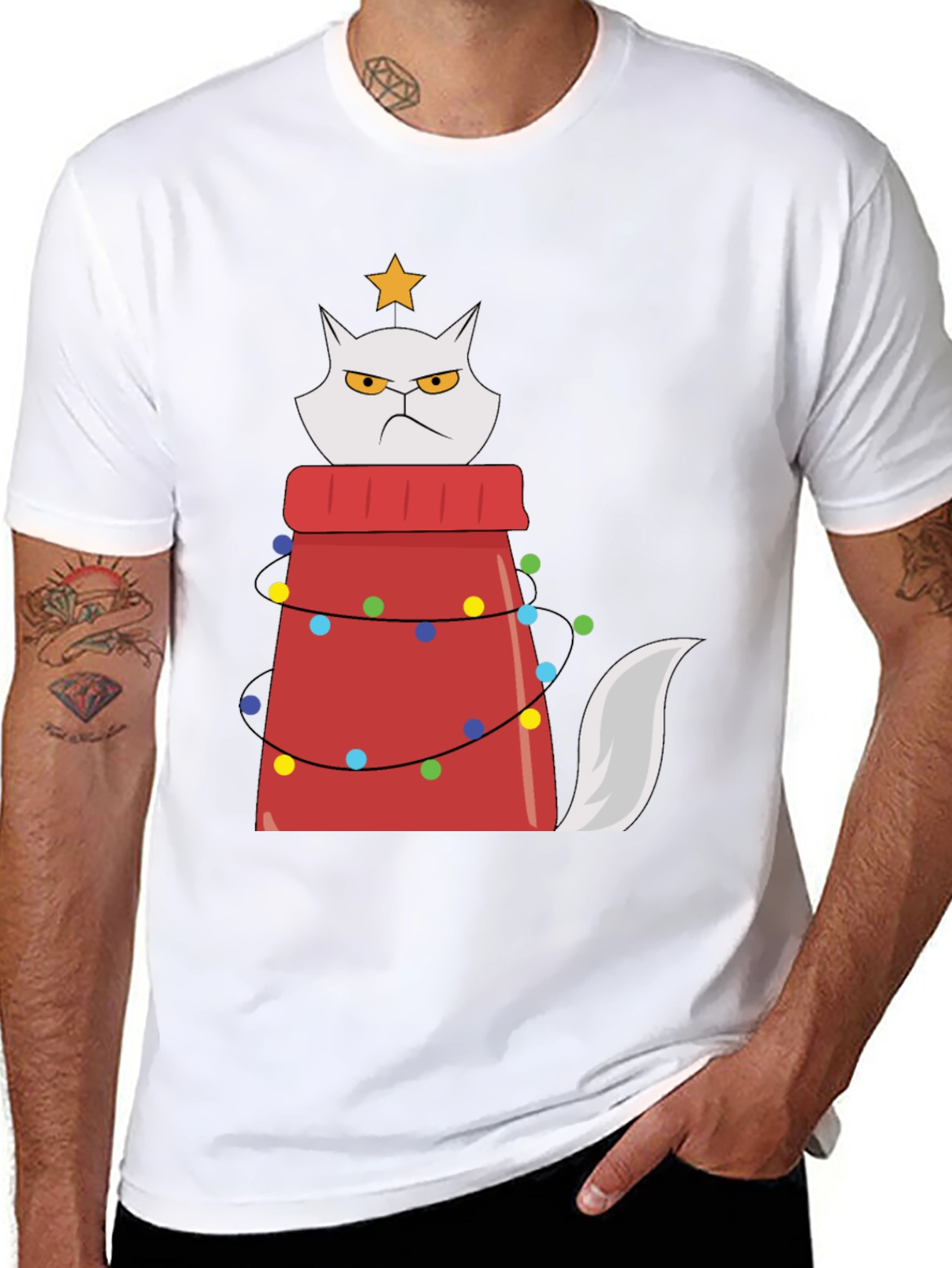 Grumpy Cat Christmas Tree T-Shirt