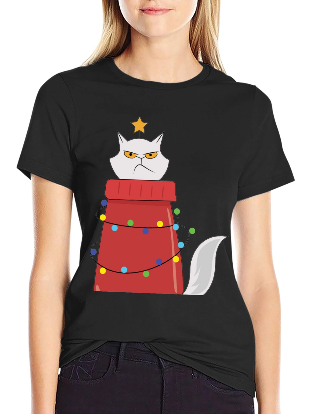 Grumpy Cat Christmas Tree T-Shirt