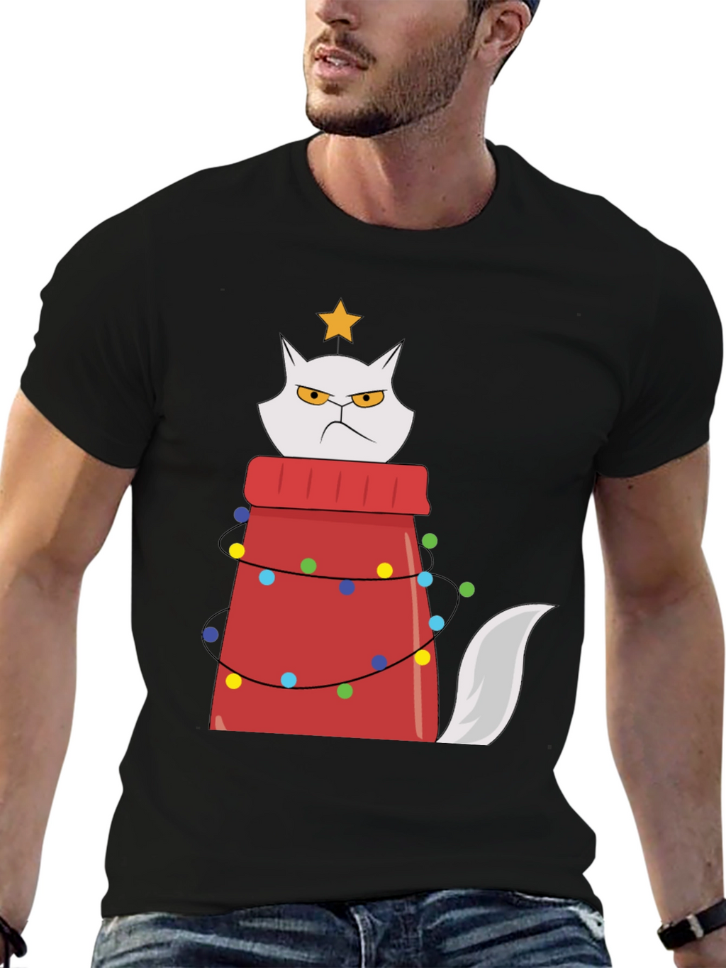 Grumpy Cat Christmas Tree T-Shirt