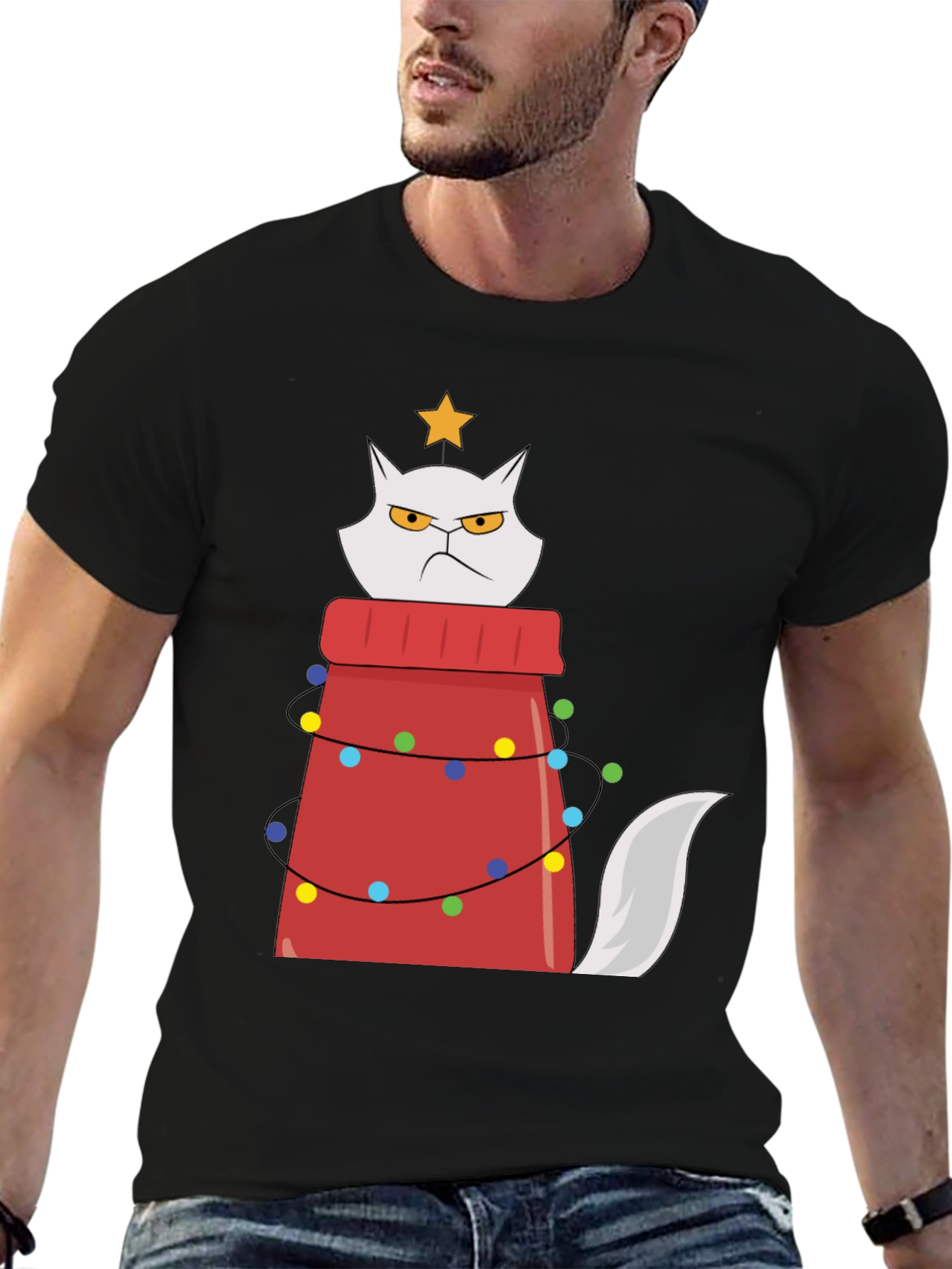Grumpy Cat Christmas Tree T-Shirt