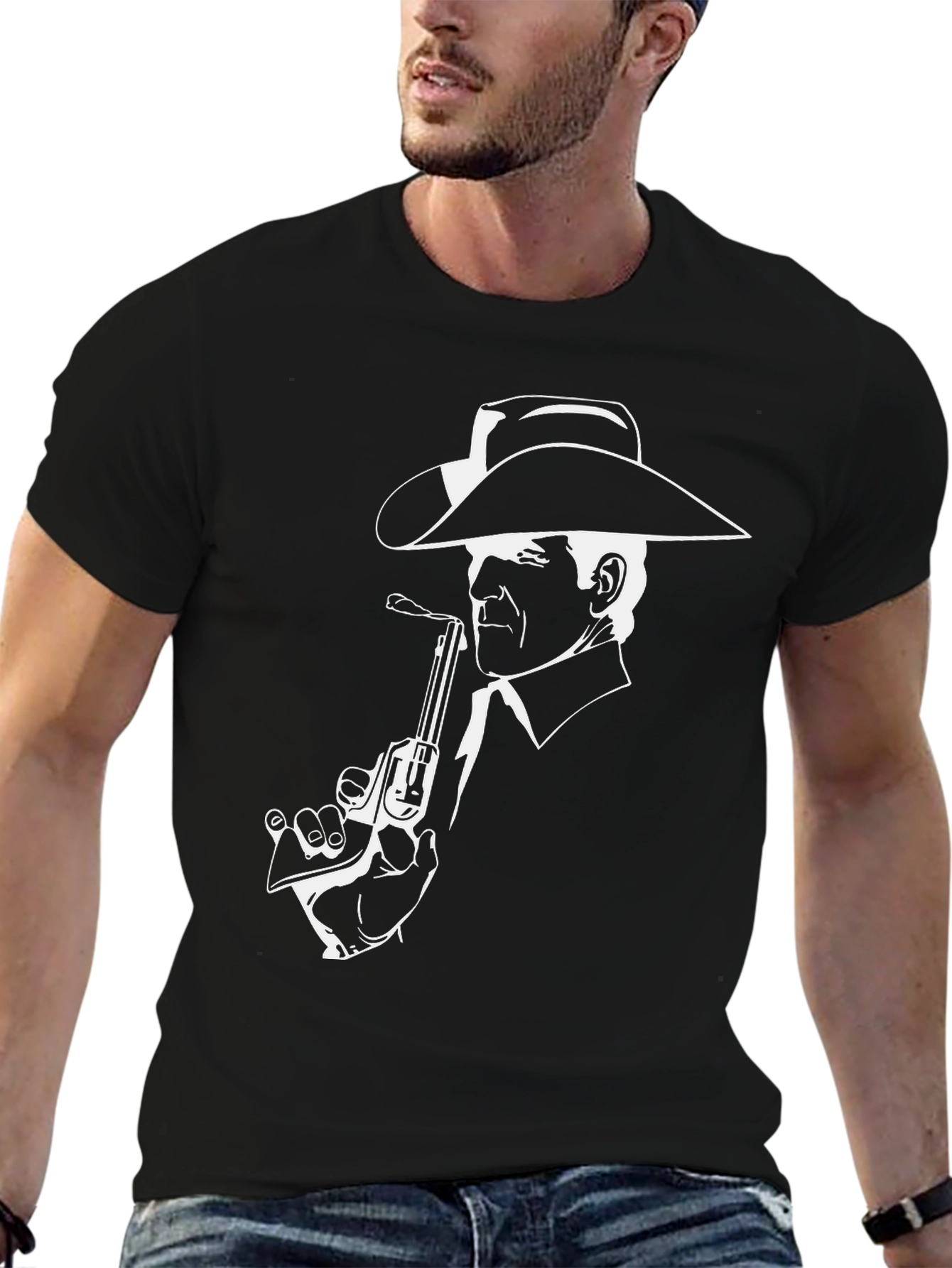 Cowboy Graphic Tee - Black