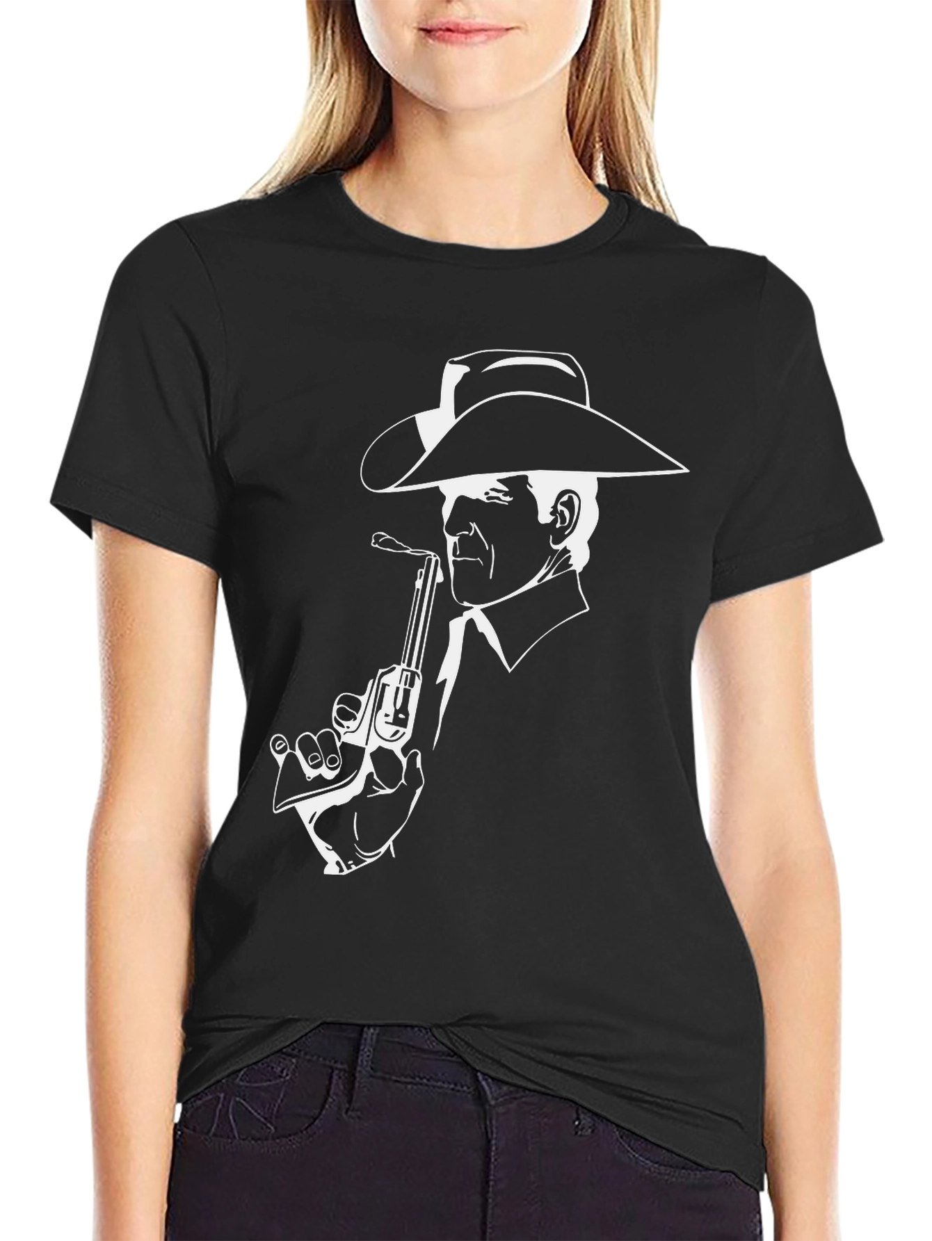 Cowboy Graphic Tee - Black