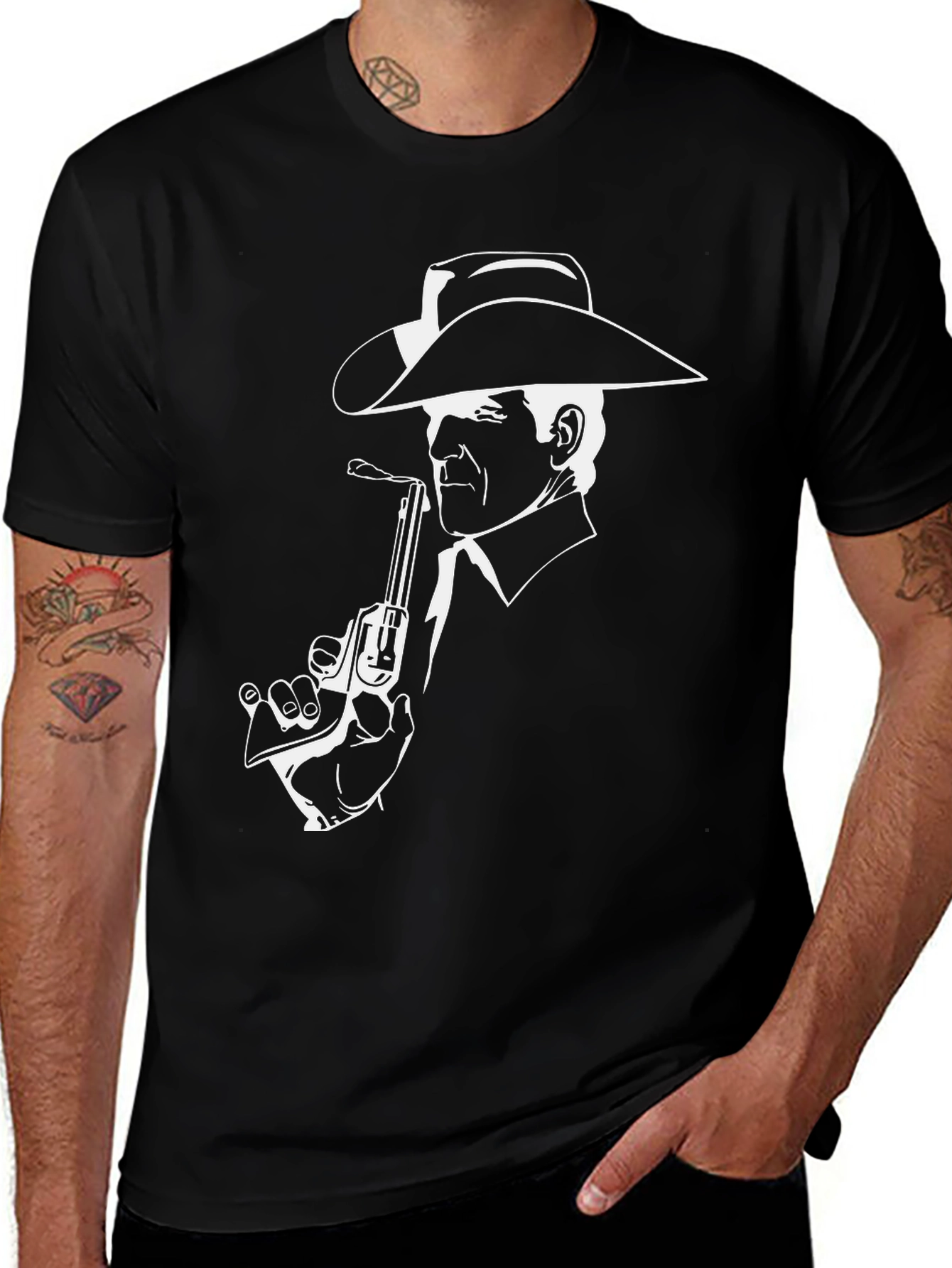 Cowboy Graphic Tee - Black