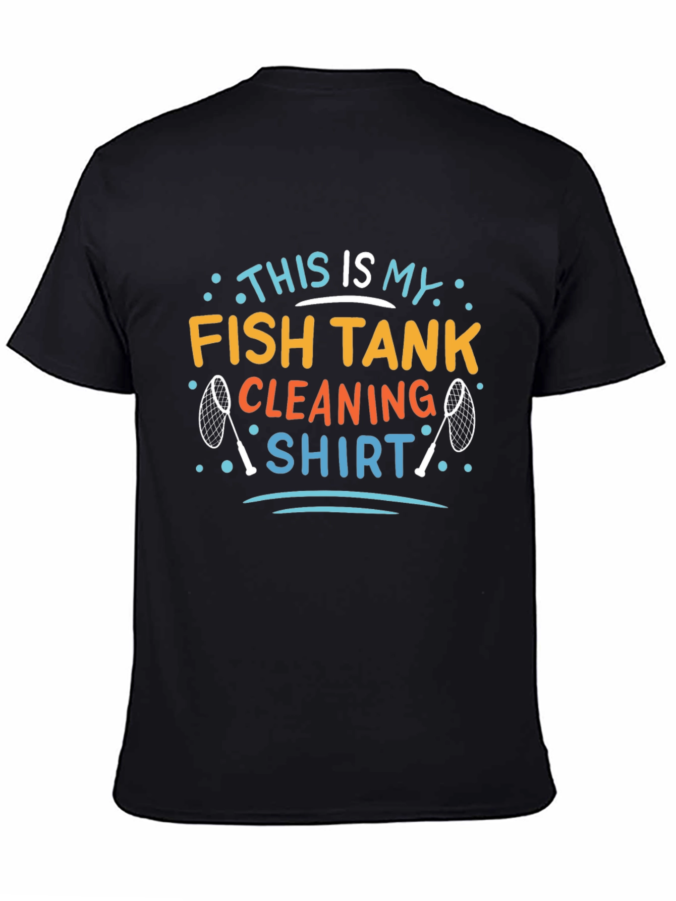 Fish Tank Cleaning Shirt - Mens Black Graphic Tee