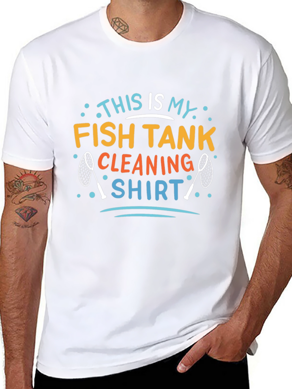 Fish Tank Cleaning Shirt - Mens Black Graphic Tee