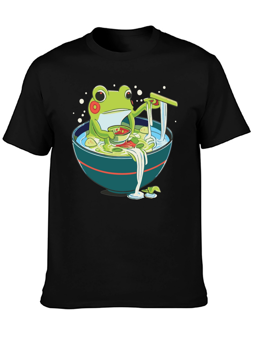 Frog Ramen T-Shirt - Whimsical Graphic Tee