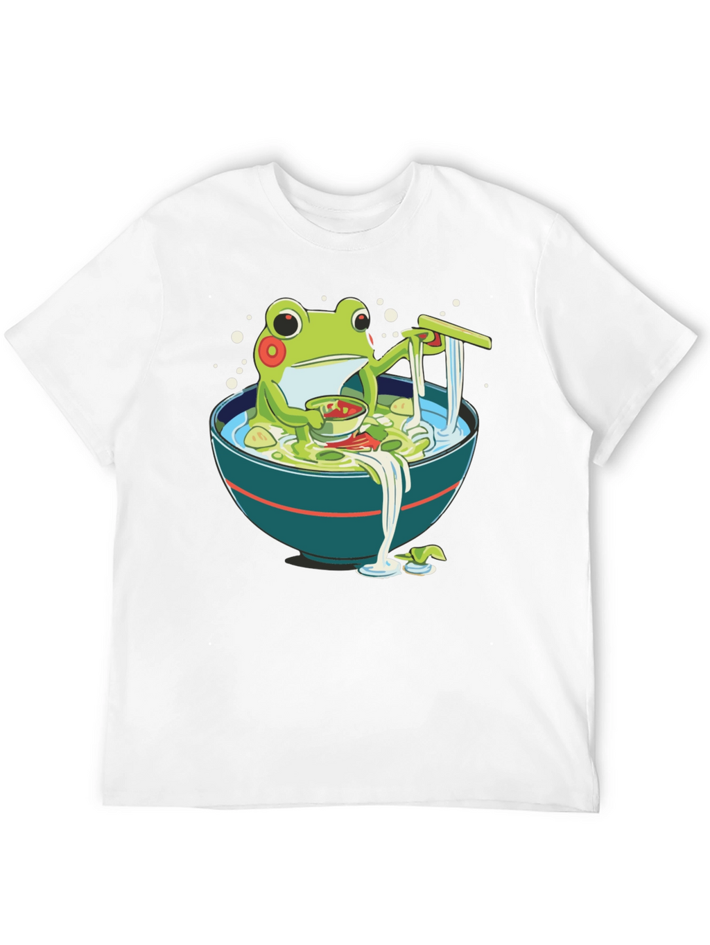 Frog Ramen T-Shirt - Whimsical Graphic Tee