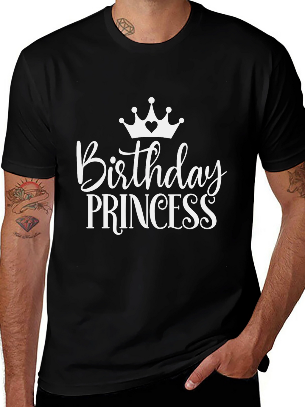 Birthday Princess Black T-Shirt