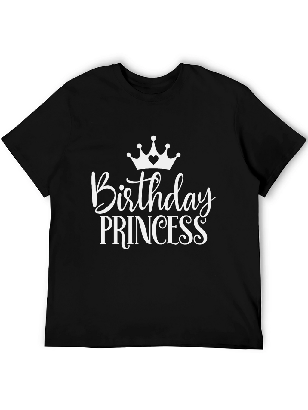 Birthday Princess Black T-Shirt
