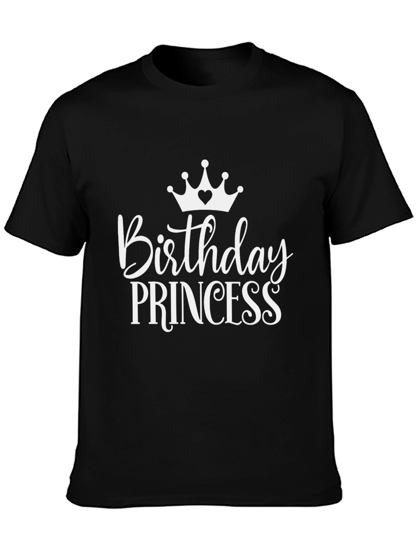 Birthday Princess Black T-Shirt